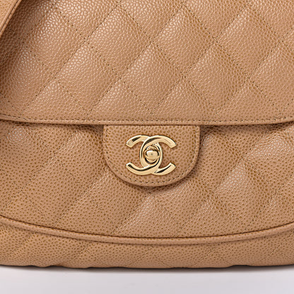 Chanel Caviar Quilted Flap Shoulder Bag Beige 8 of 11
