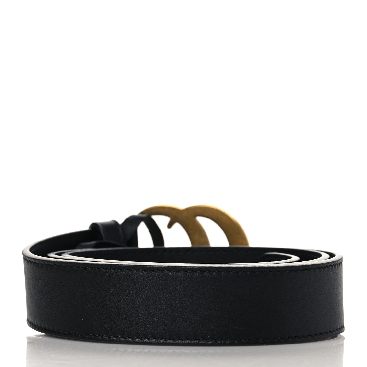 Gucci Calfskin Double G 30mm Belt 80 32 Black 3 of 6