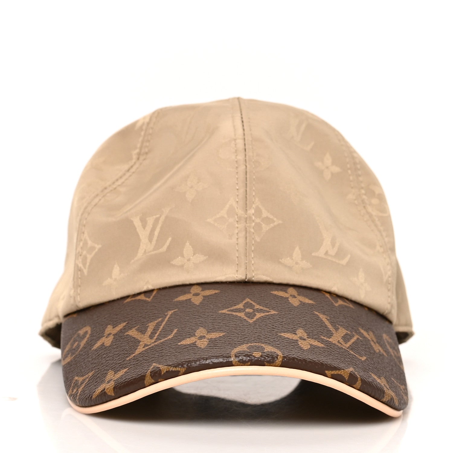 Louis Vuitton Monogram Polyester Silk LV Get Ready Cap M Beige 3 of 9