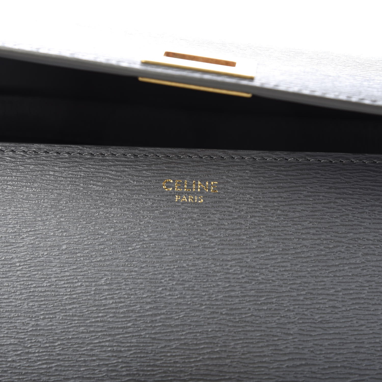 Celine Liege Calfskin Medium Classic Box Flap Bag Grey 8 of 9