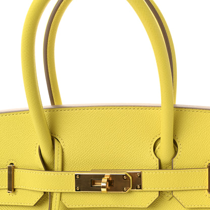 Hermes Epsom BIRKIN 30 Lime 8 of 11