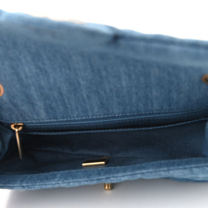 Chanel Denim Quilted Mini Pearl Crush Rectangular Flap Blue 5 of 10