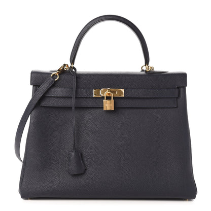 Hermes Togo Kelly Retourne 35 Bleu Nuit 1 of 12