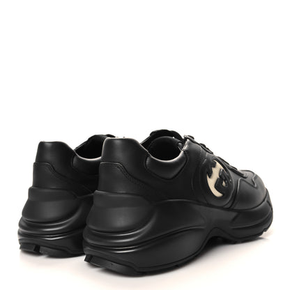 Gucci Dali Soft Calfskin Cut Out Interlocking G Womens Rhyton Sneakers 36.5 Black Ivoire 4 of 9
