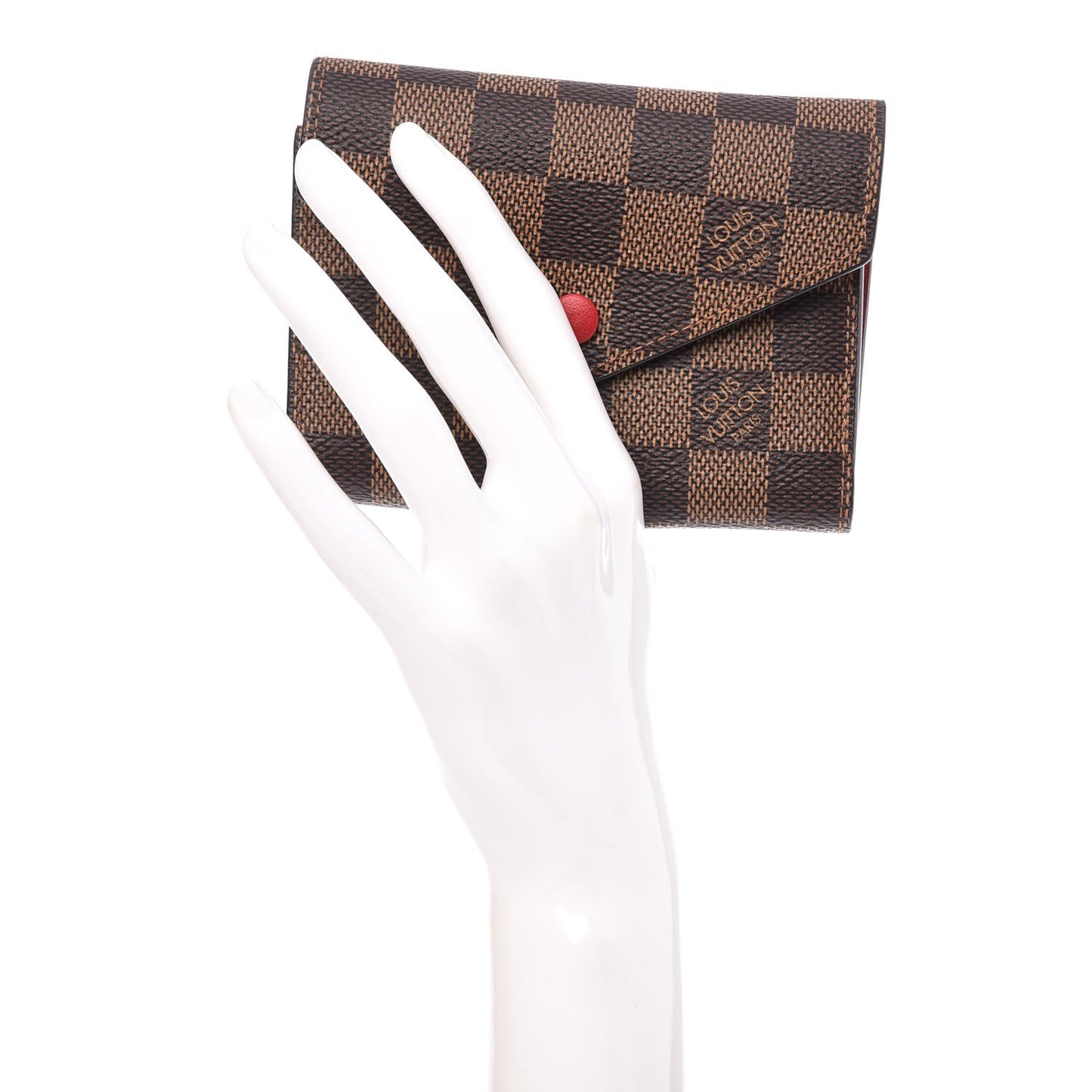 Damier Ebene Victorine Wallet Red