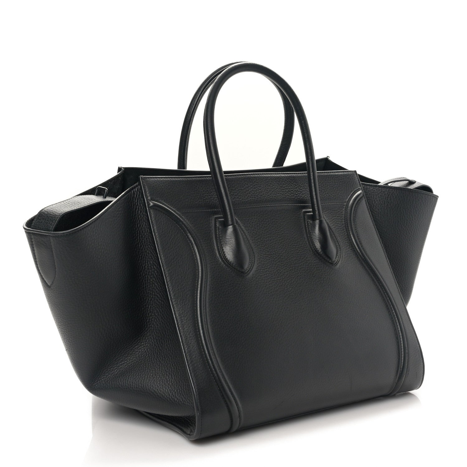 Celine Supple Calfskin Medium Phantom Luggage Black 3 of 9