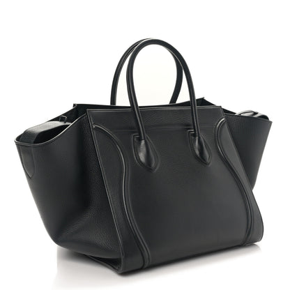 Celine Supple Calfskin Medium Phantom Luggage Black 3 of 9