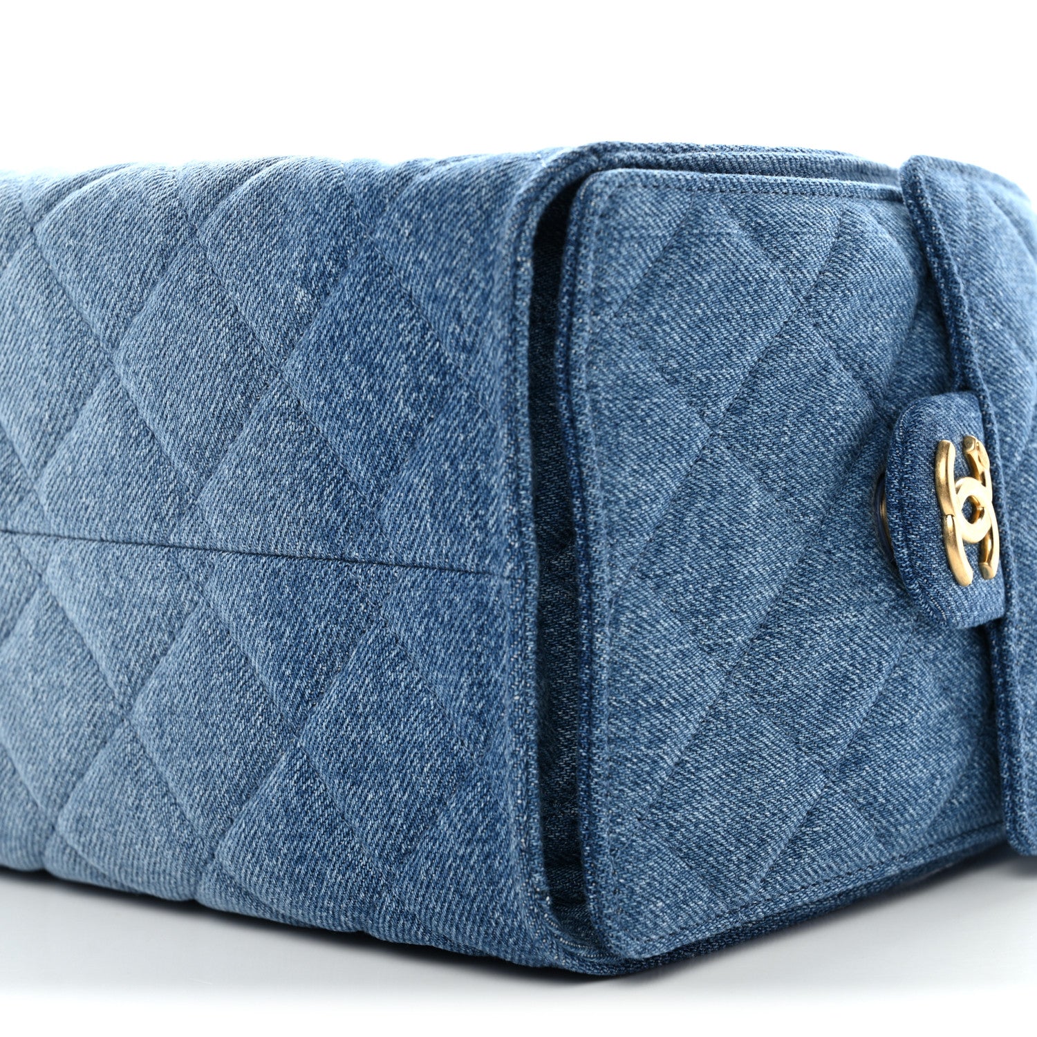 Chanel Washed Denim Quilted Small Chanel 25 Handbag Blue 10 of 11