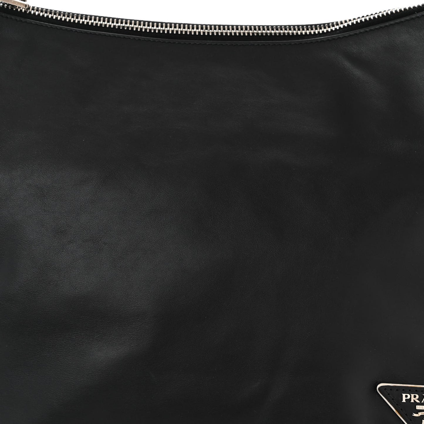 Soft Calf Side Zip Hobo Black