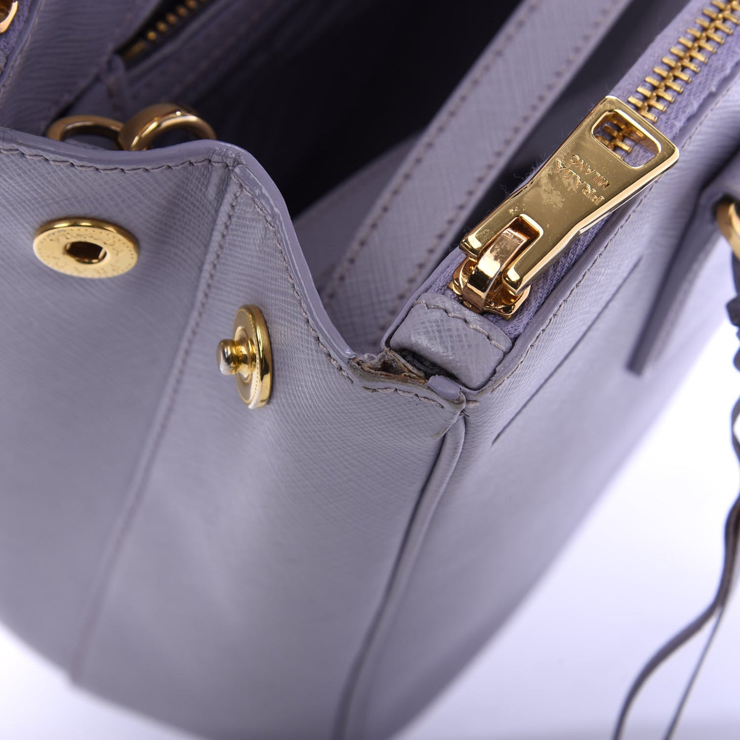 Saffiano Small Galleria Double Zip Tote Glicine