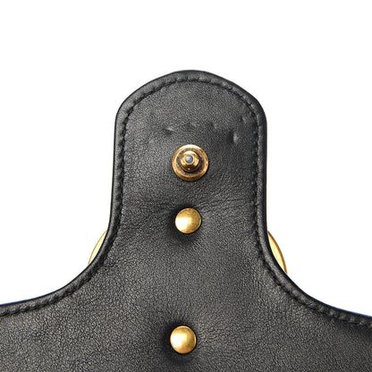 Gucci Calfskin Matelasse Studded Small Pearly GG Marmont Shoulder Bag Black 7 of 11