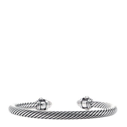 David Yurman Sterling Silver Diamond 5mm Cable Renaissance Bracelet 3 of 6
