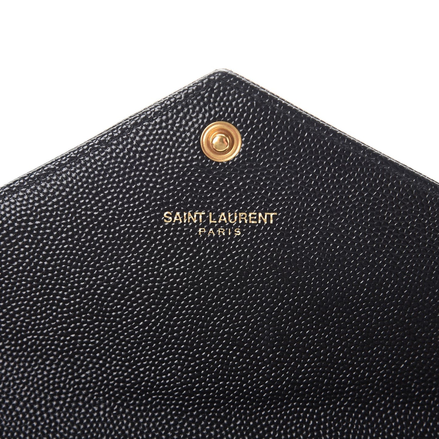 Grain De Poudre Matelasse Chevron Monogram Flap Wallet Black