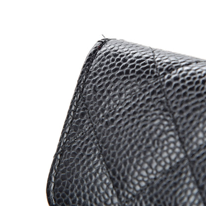 Chanel Caviar Quilted Compact Flap Wallet Black 9 of 10