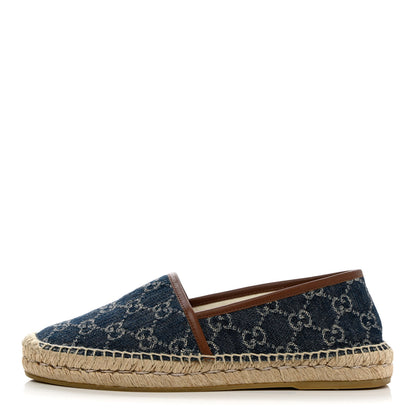 Gucci Denim GG Monogram Espadrilles 39 Blue Tea Cuir 1 of 12