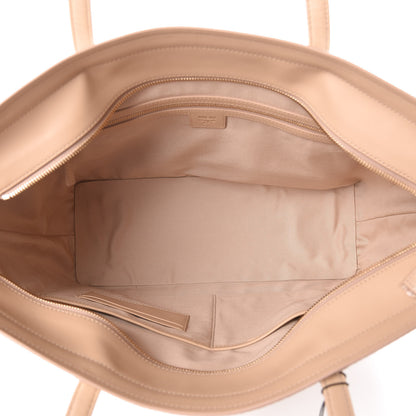 MCM Visetos Striped Medium Anya Shopper Tote White Beige 5 of 10