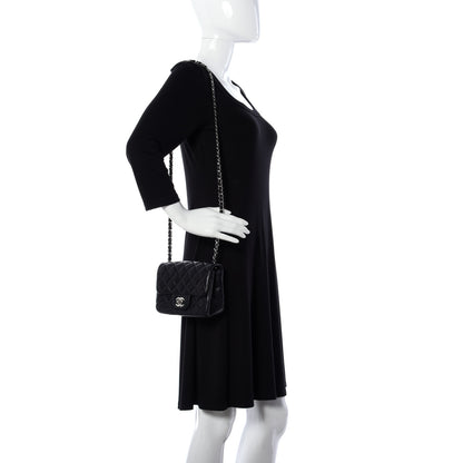 Chanel Lambskin Quilted Mini Square Flap Black 2 of 11
