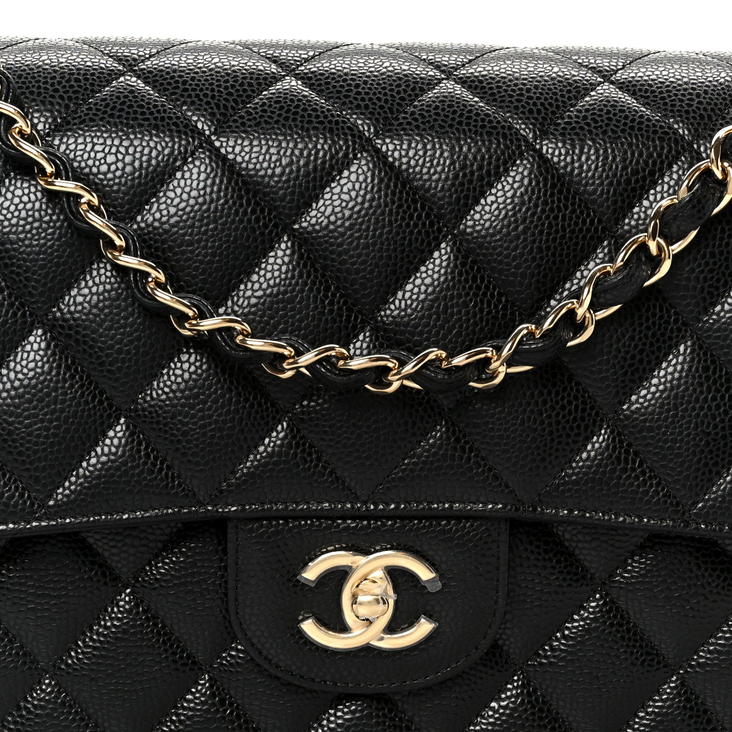 Chanel Caviar Quilted Jumbo Double Flap Black 9 of 12