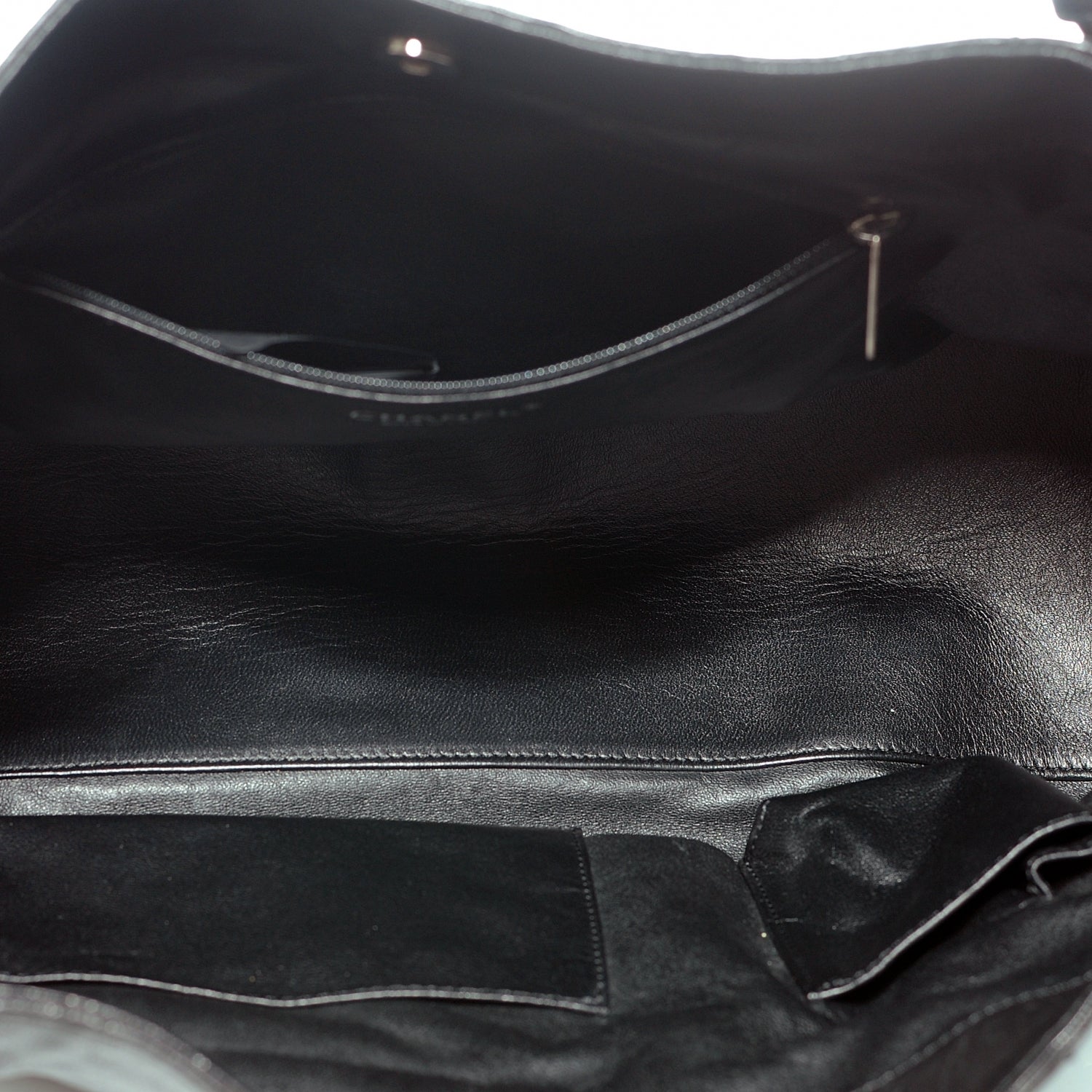 Chanel Leather Modern Chain Large Tote Black 7 of 9