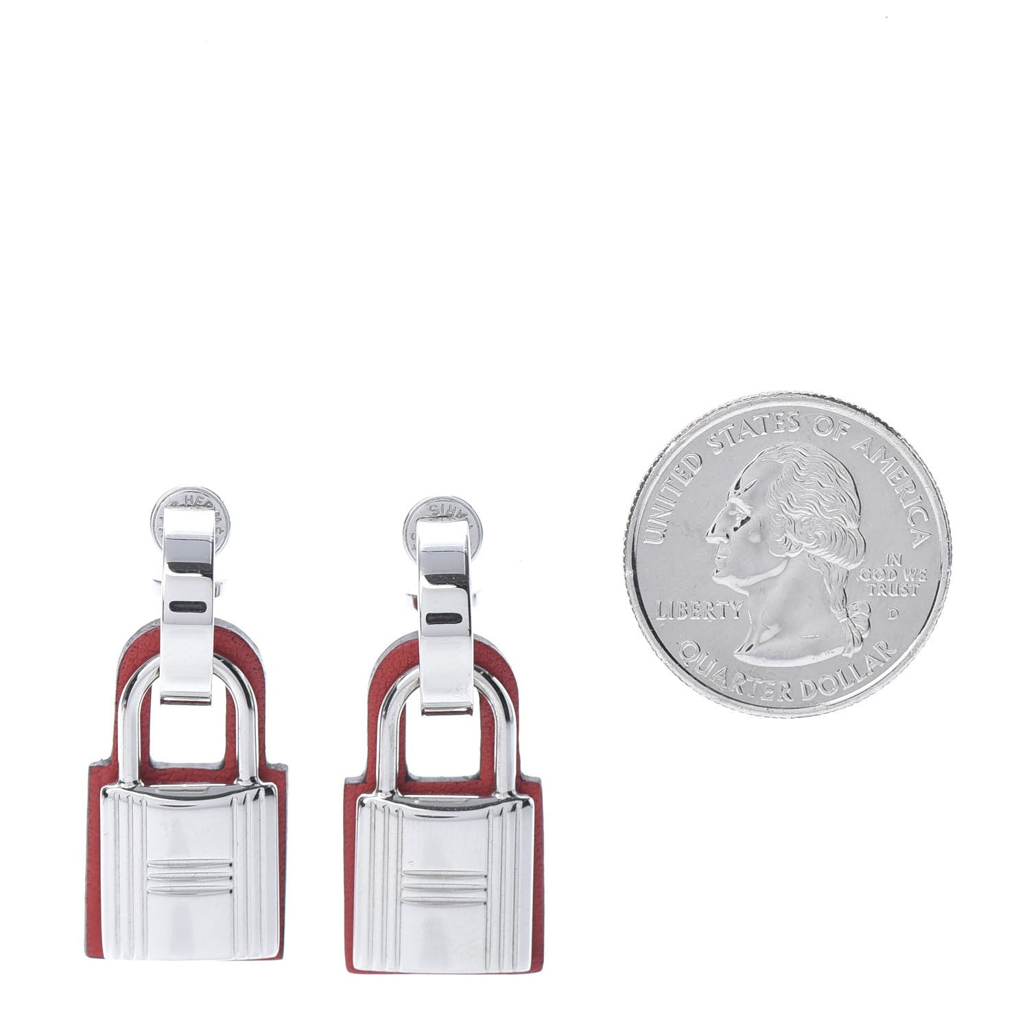 Hermes Palladium Swift O'Kelly Earrings 2 of 6