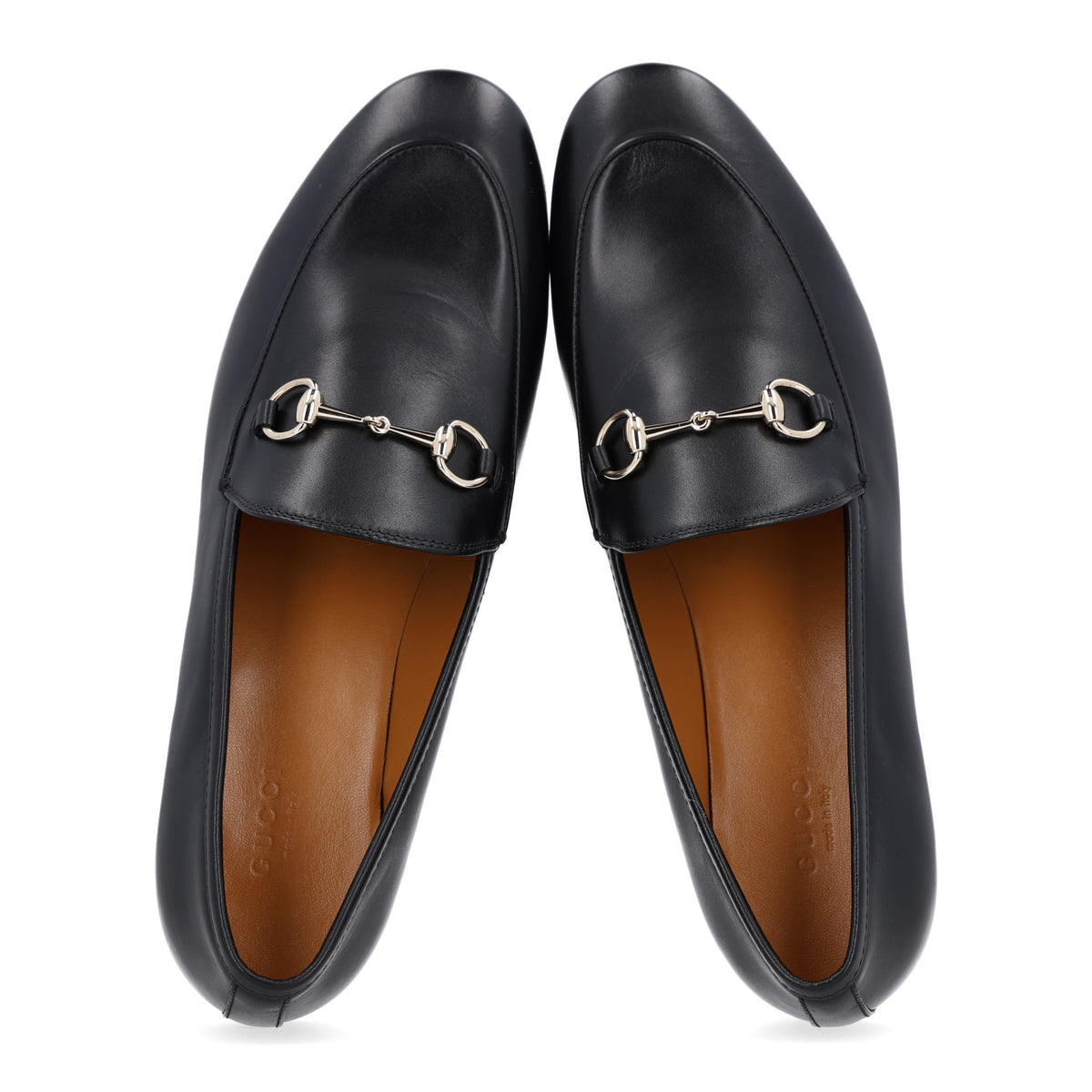 Gucci Calfskin Womens Jordaan Loafers 39.5 Black 2 of 11