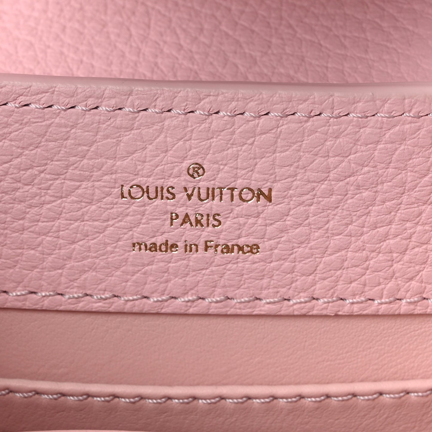 Taurillon Marble Capucines Mini Pink