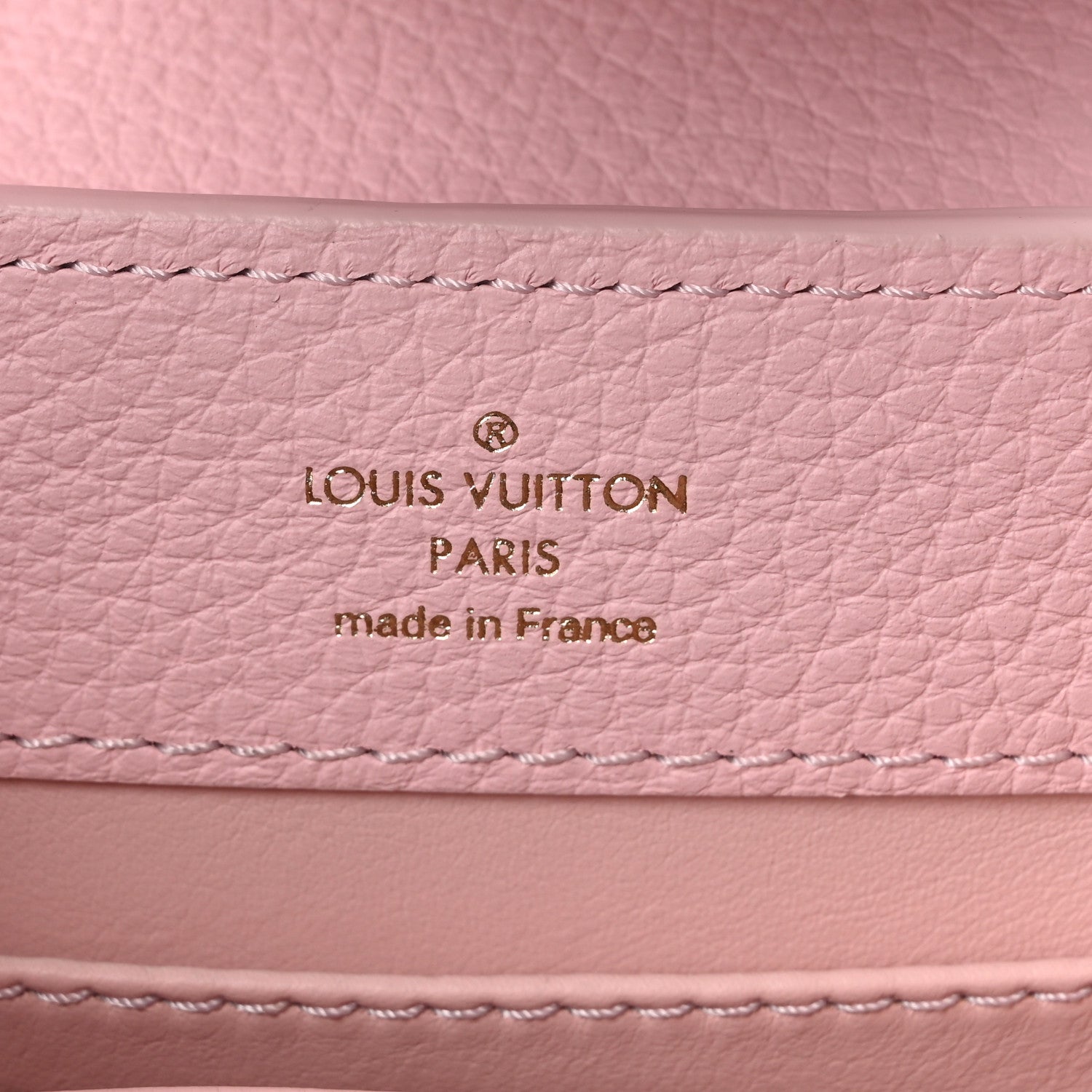 Louis Vuitton Taurillon Marble Capucines Mini Pink 6 of 9