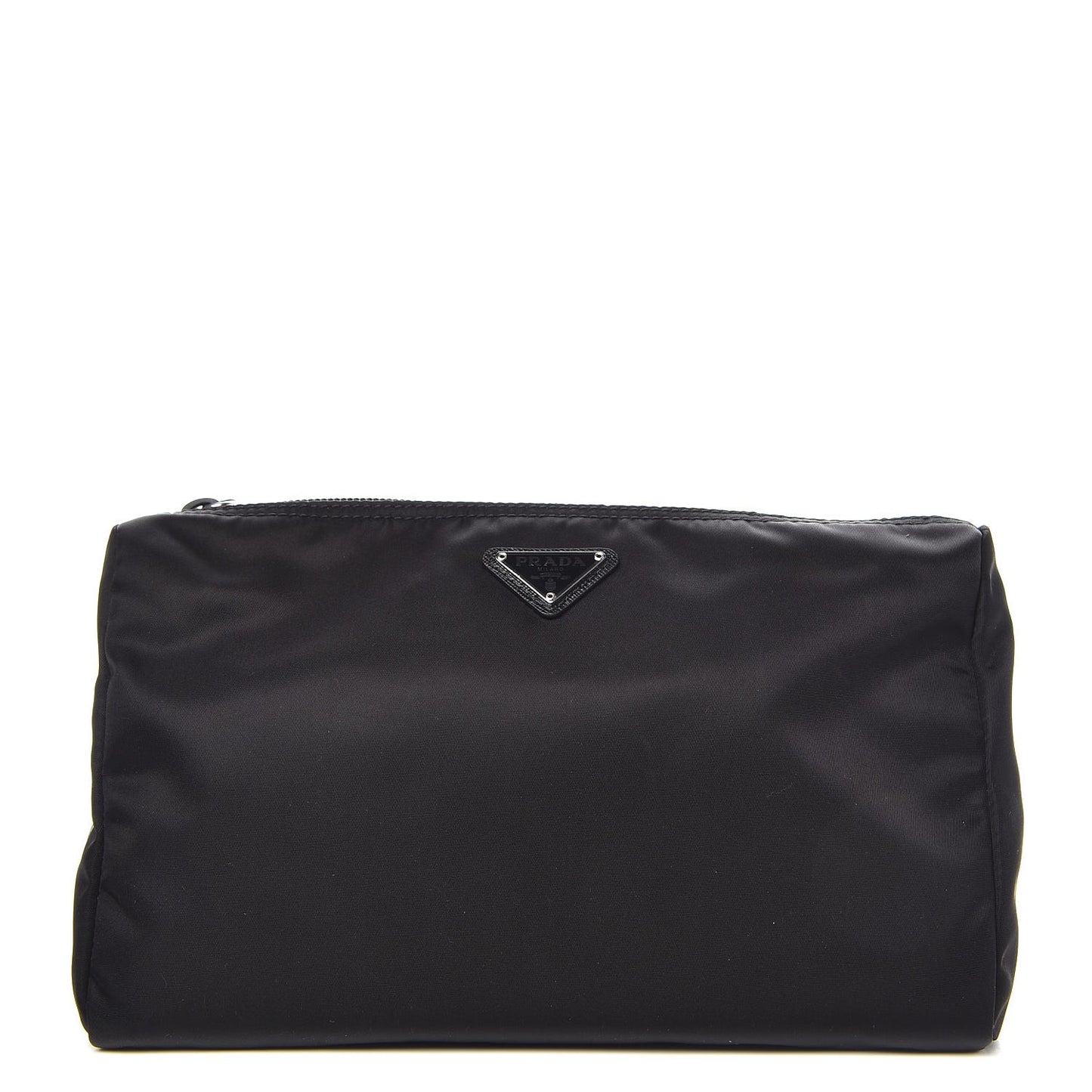 Nylon Tessuto Cosmetic Pouch Nero Black