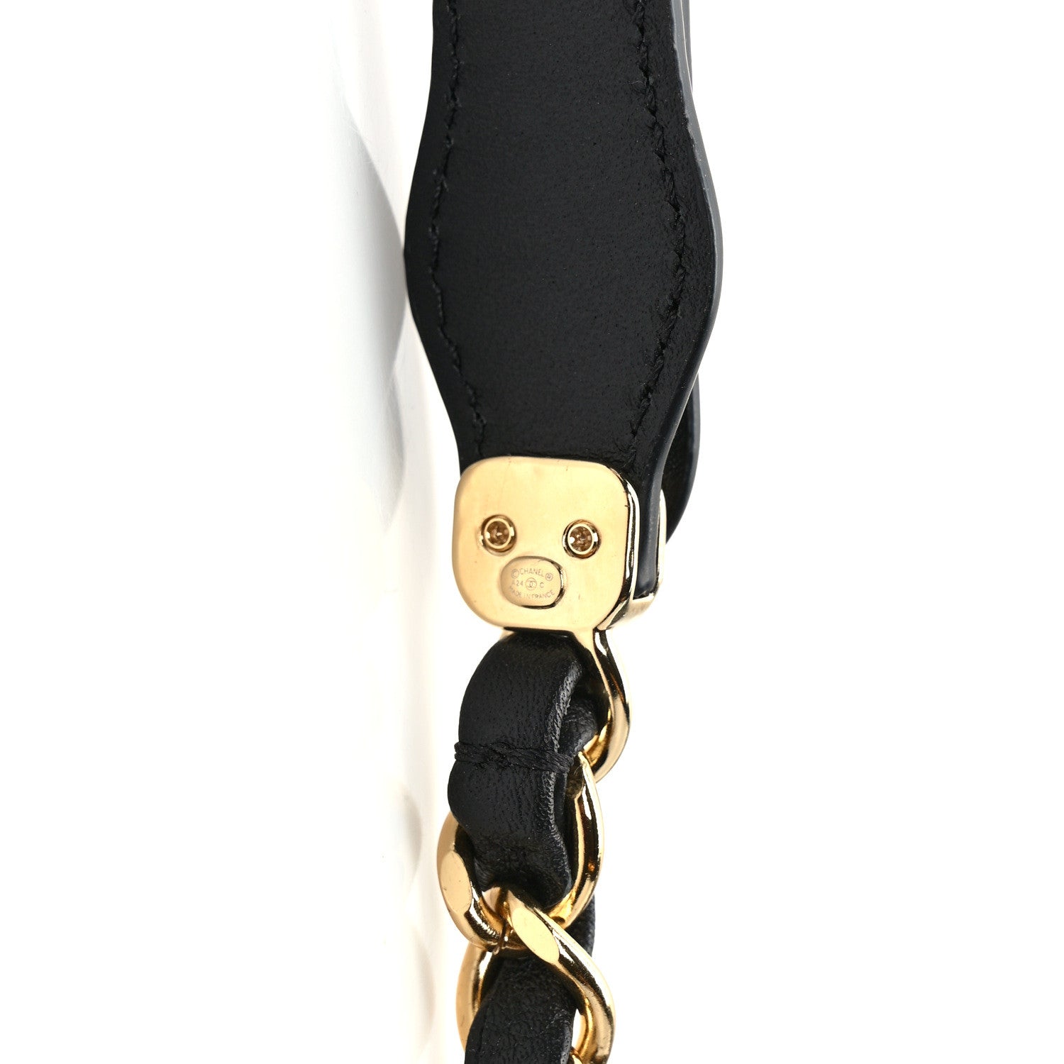 Chanel Metal Lambskin Chain Belt S Black 3 of 4