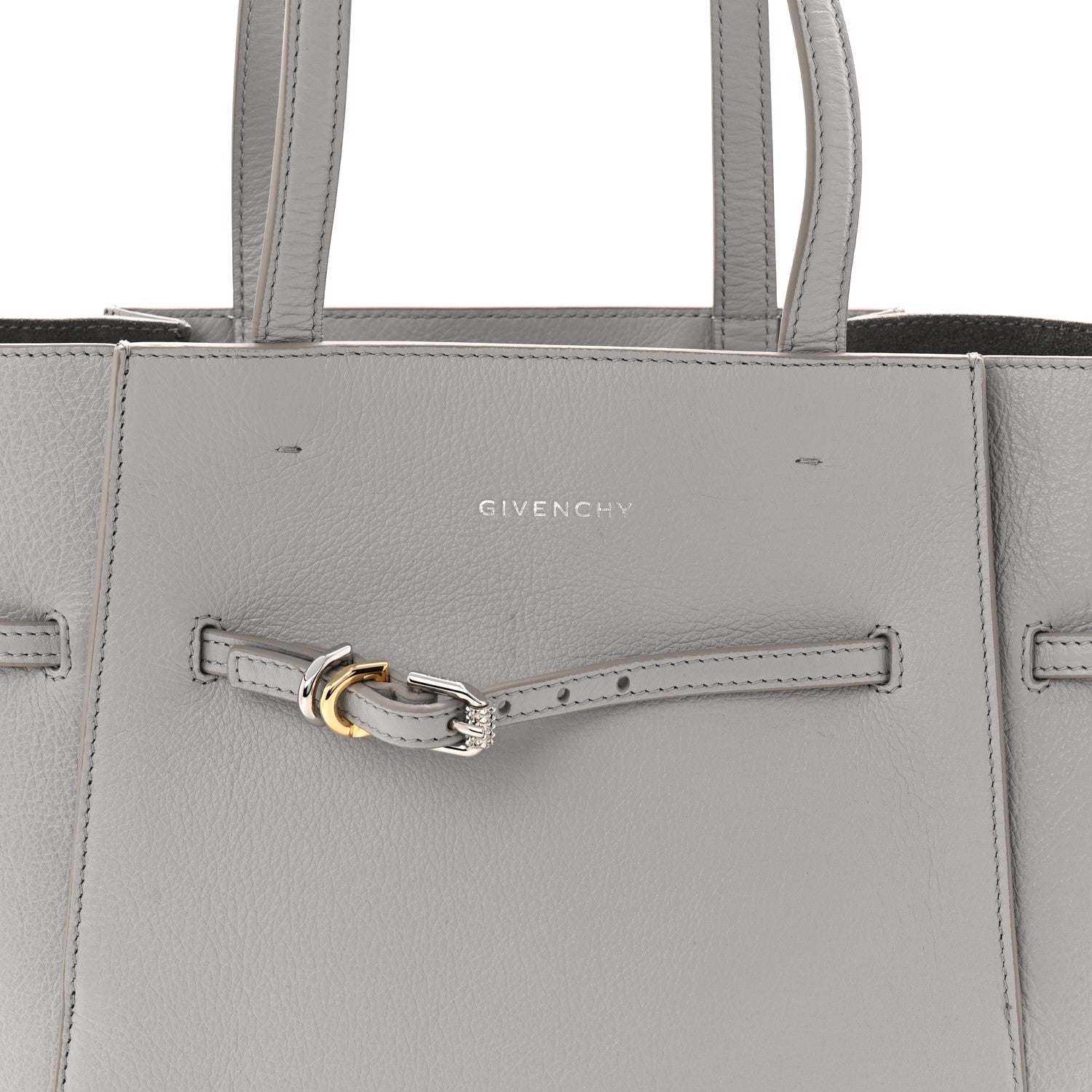 Givenchy Calfskin Voyou Small North South Tote  Light Grey 7 of 9