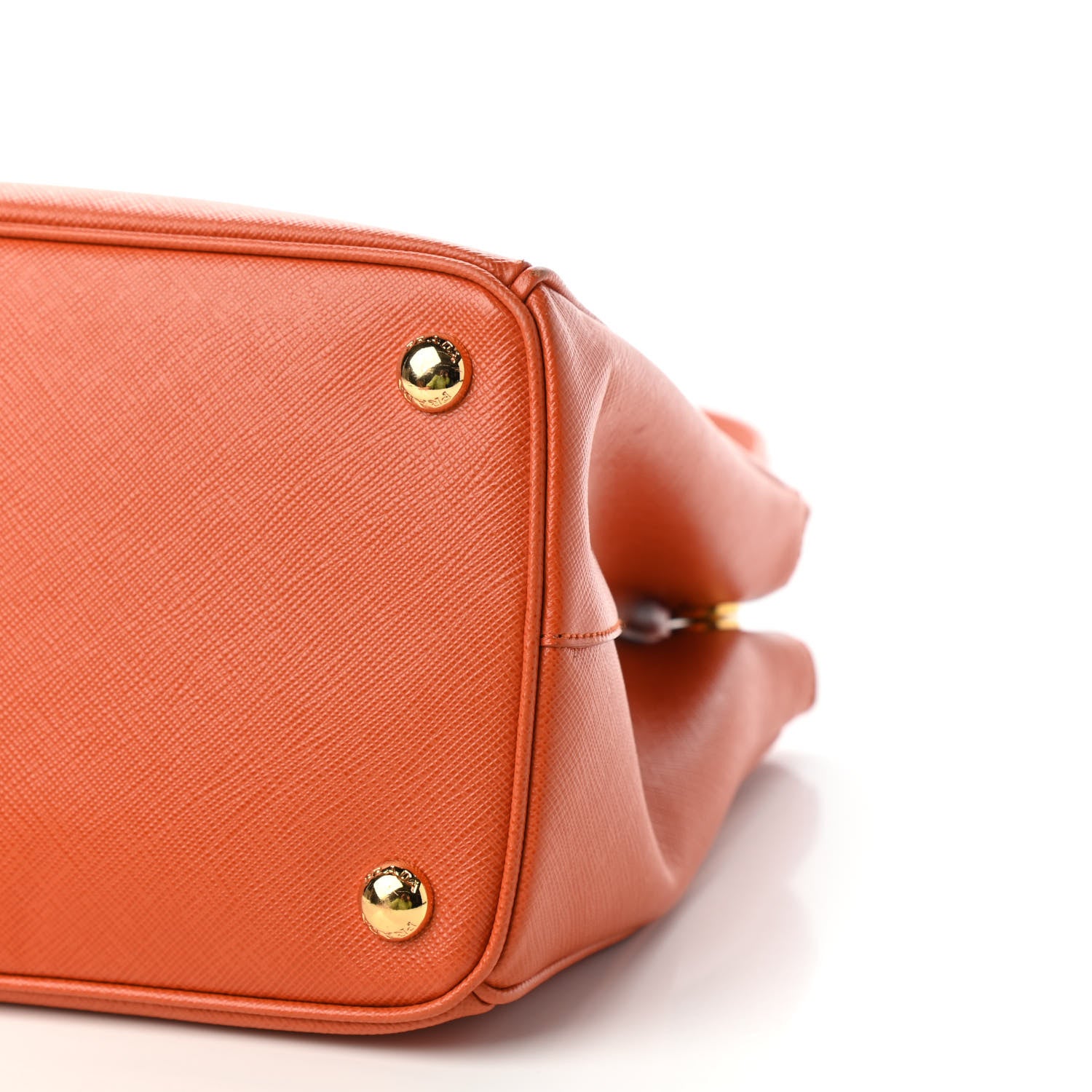 Prada Saffiano Small Galleria Double Zip Tote Papaya 9 of 10