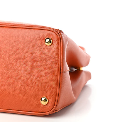 Prada Saffiano Small Galleria Double Zip Tote Papaya 9 of 10