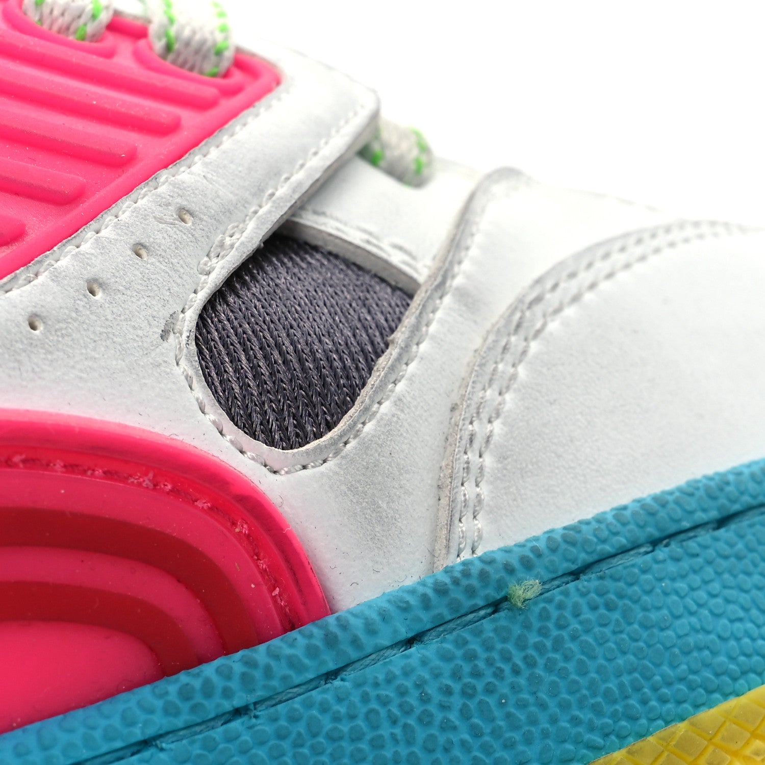 Gucci Demetra Womens Basket High Top Sneakers 39.5 Great White Bright Splash Loess 11 of 15