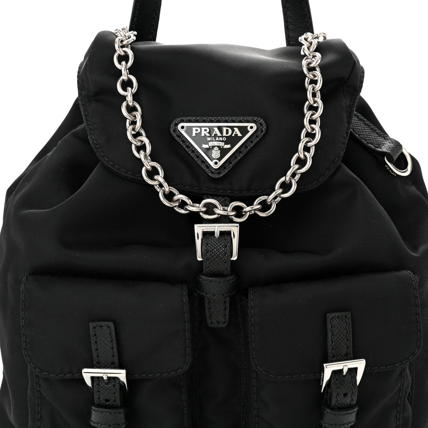 Nylon Vela Mini Crossbody Backpack Black