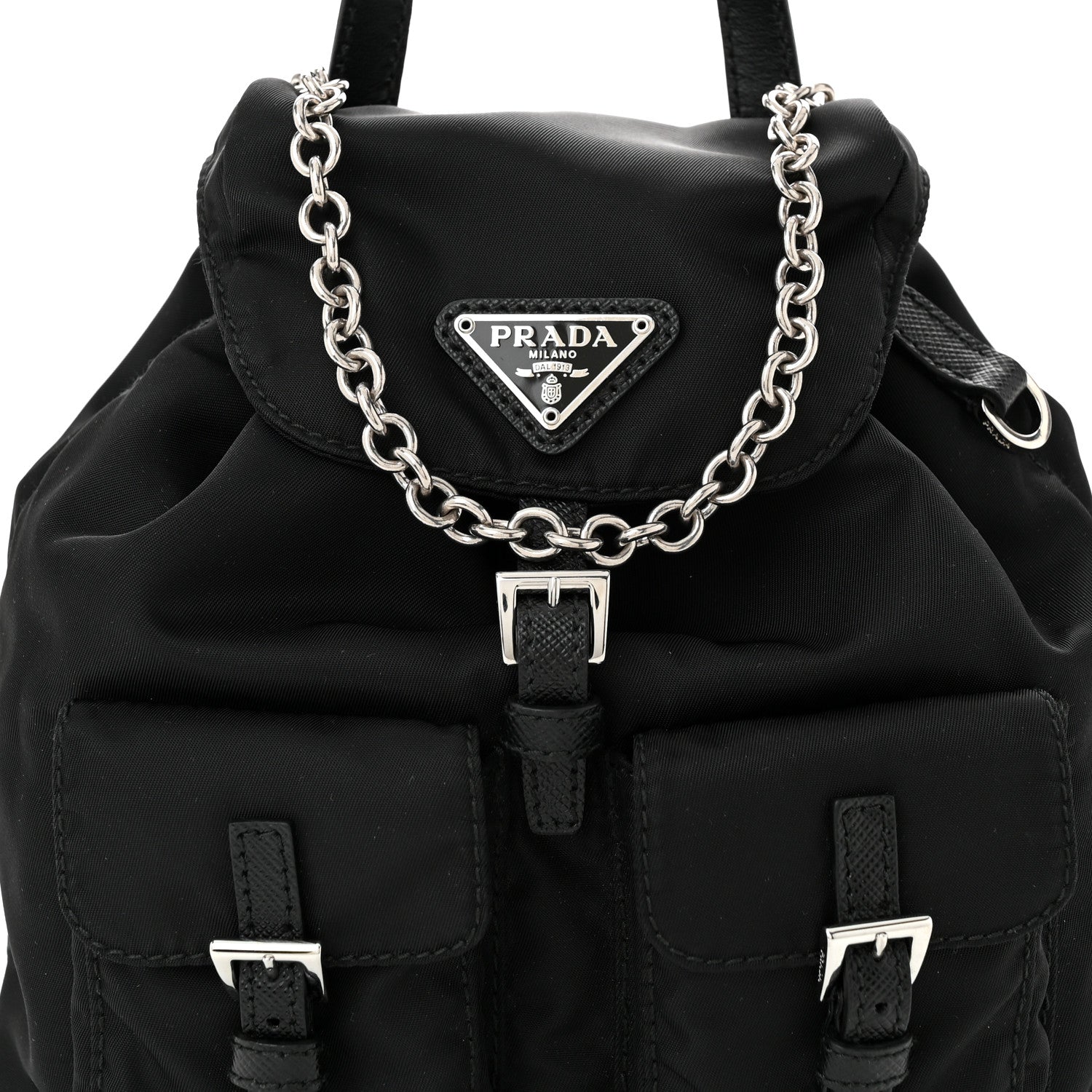Prada Nylon Vela Mini Crossbody Backpack Black 9 of 11