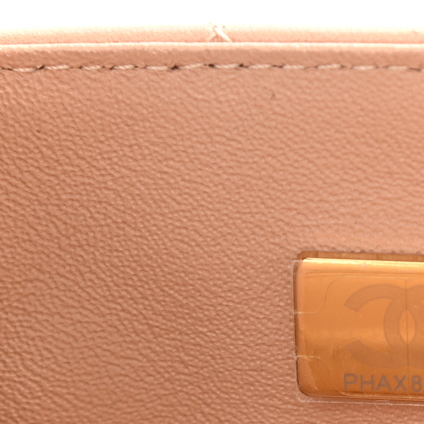 Lambskin Quilted Mini Top Handle Rectangular Flap Beige