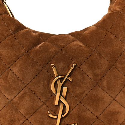 Saint Laurent Suede Quilted Icarino Bag Cognac 7 of 9