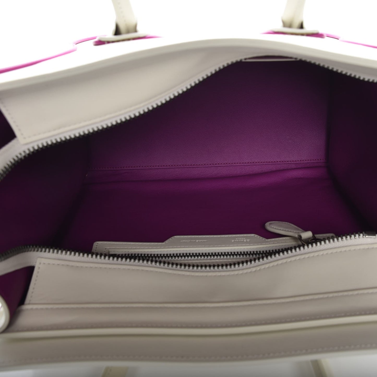 Smooth Calfskin Micro Luggage White Magenta