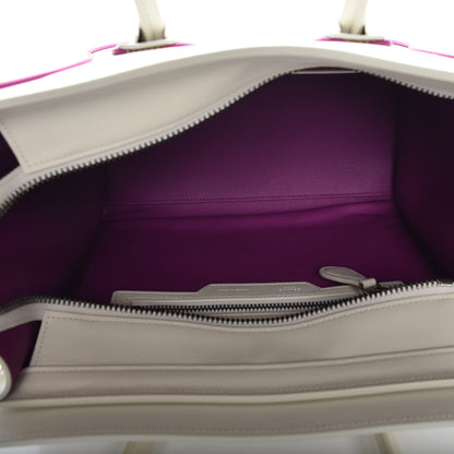 Celine Smooth Calfskin Micro Luggage White Magenta 5 of 7