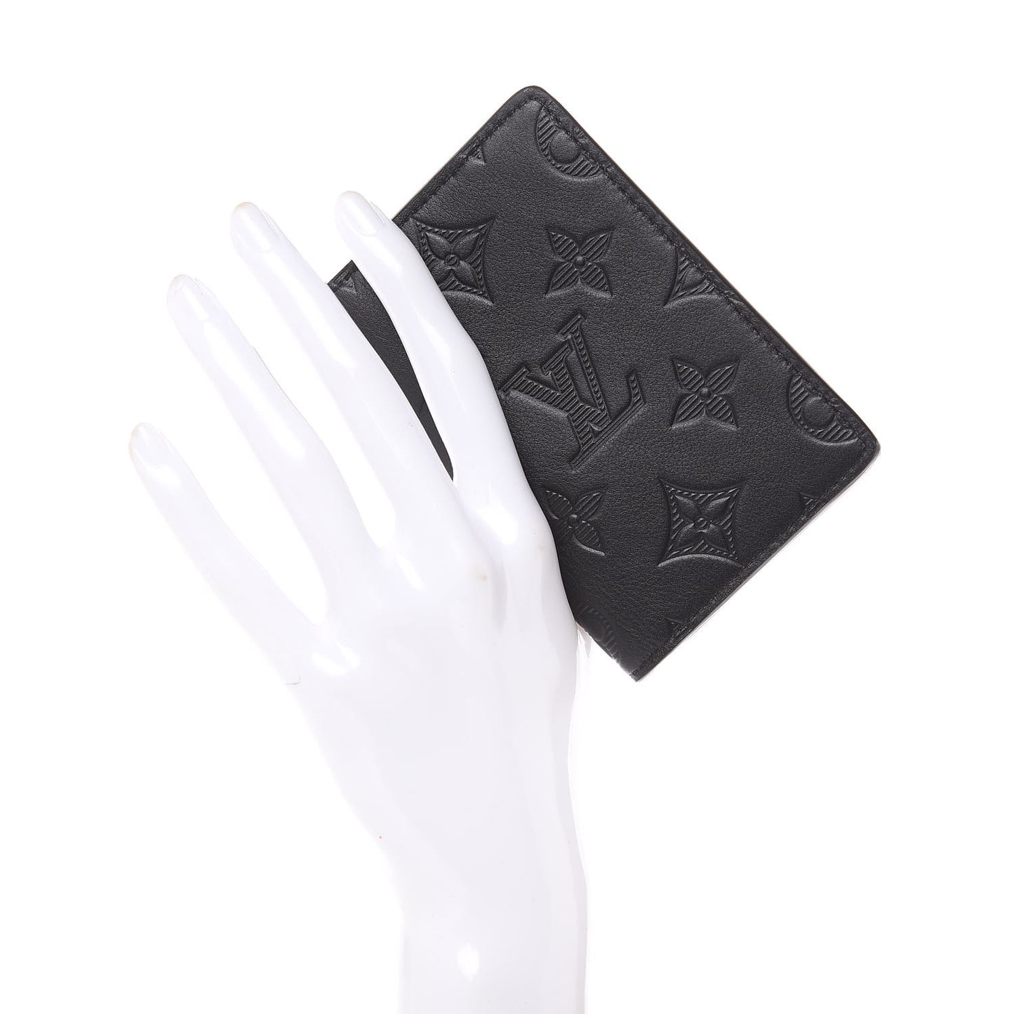 Calfskin Monogram Shadow Pocket Organizer Black