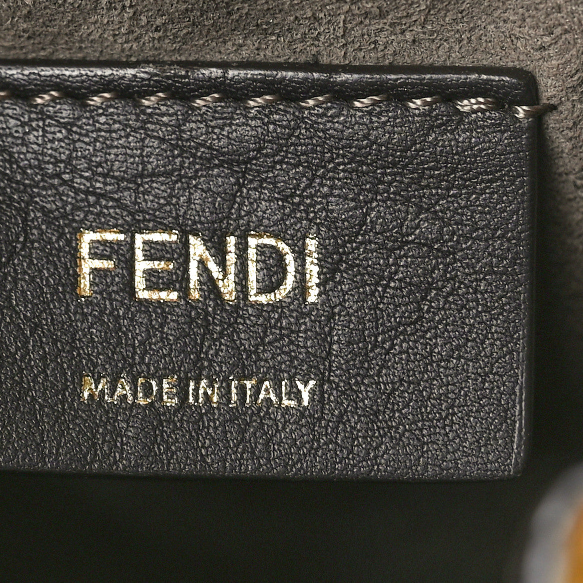 Fendi Vitello Liberty F is Fendi Bi-Color FF 1974 Embossed Mini Mon Tresor Bucket Bag Paglia Tomatillo 6 of 10