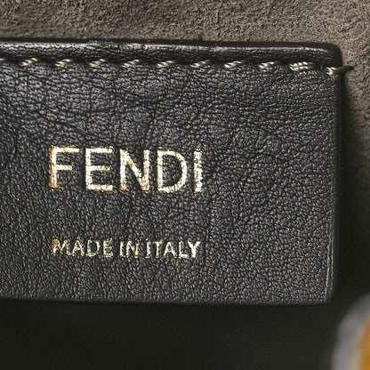 Fendi Vitello Liberty F is Fendi Bi-Color FF 1974 Embossed Mini Mon Tresor Bucket Bag Paglia Tomatillo 6 of 10