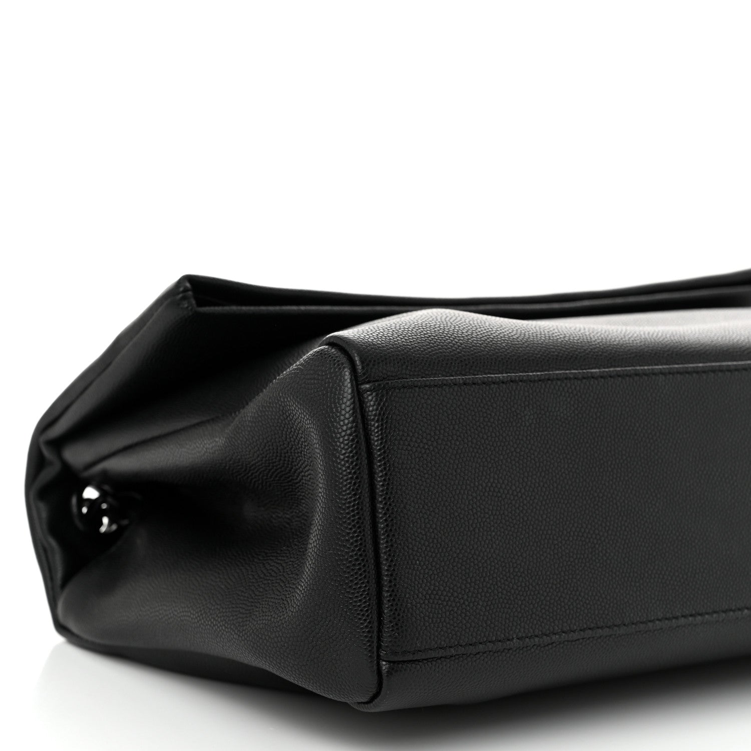 Saint Laurent Grain De Poudre Medium West Hollywood Monogram Fold-Over Black 9 of 10