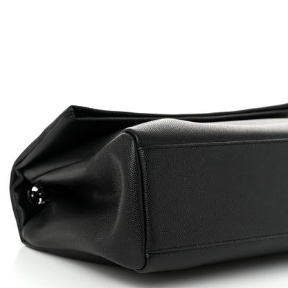 Saint Laurent Grain De Poudre Medium West Hollywood Monogram Fold-Over Black 9 of 10