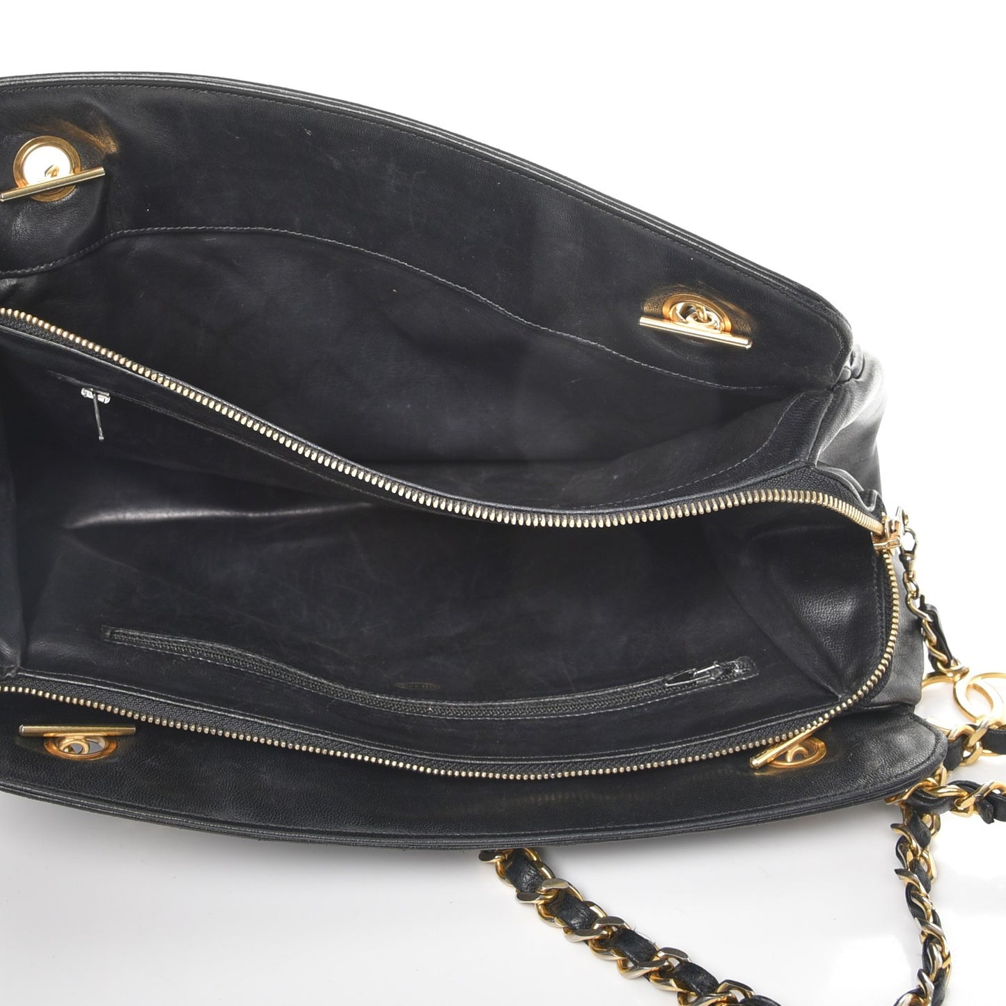 Lambskin Quilted Shoulder Bag Black