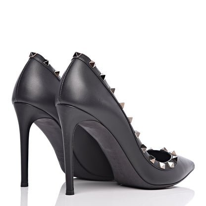 Valentino Garavani Nappa Rockstud 100mm Pumps 38.5 Black 4 of 10