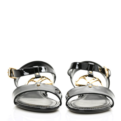 Louis Vuitton Patent Carioca Flat Sandals 36.5 Black 2 of 7
