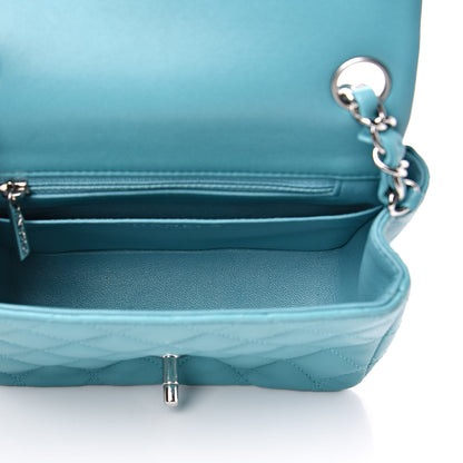 Chanel Lambskin Quilted Mini Square Flap Turquoise 5 of 13