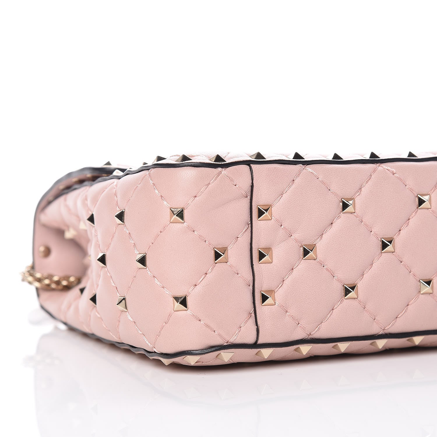 Valentino Garavani Nappa Medium Rockstud Spike Shoulder Bag Water Rose 5 of 9