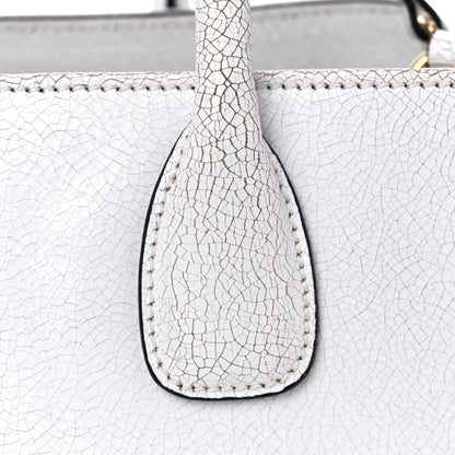 Miu Miu Calfskin Craquele Shopping Bag White 14 of 16